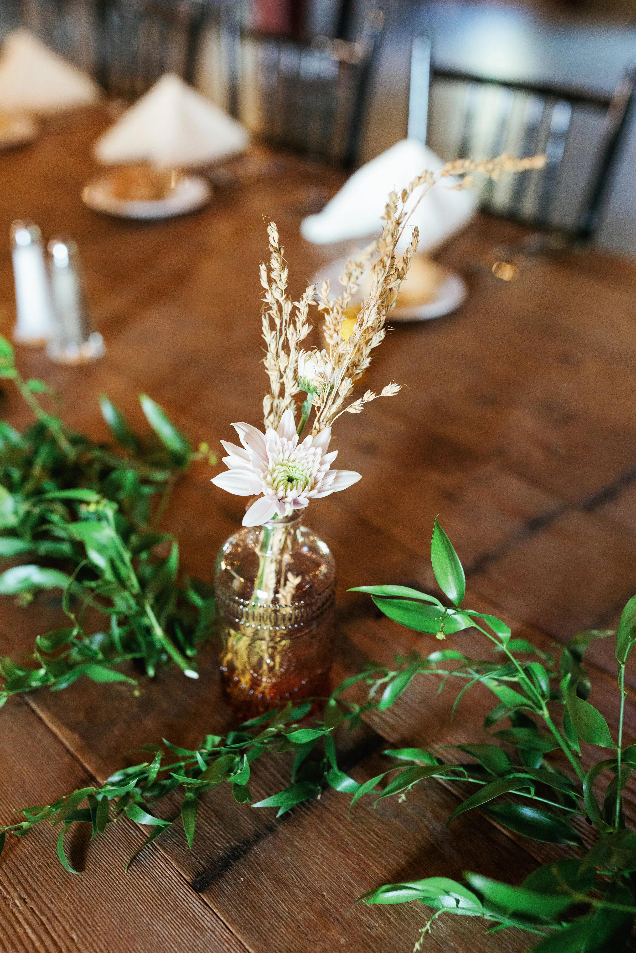 Assorted Vintage Style Pink Amber Bud Vases