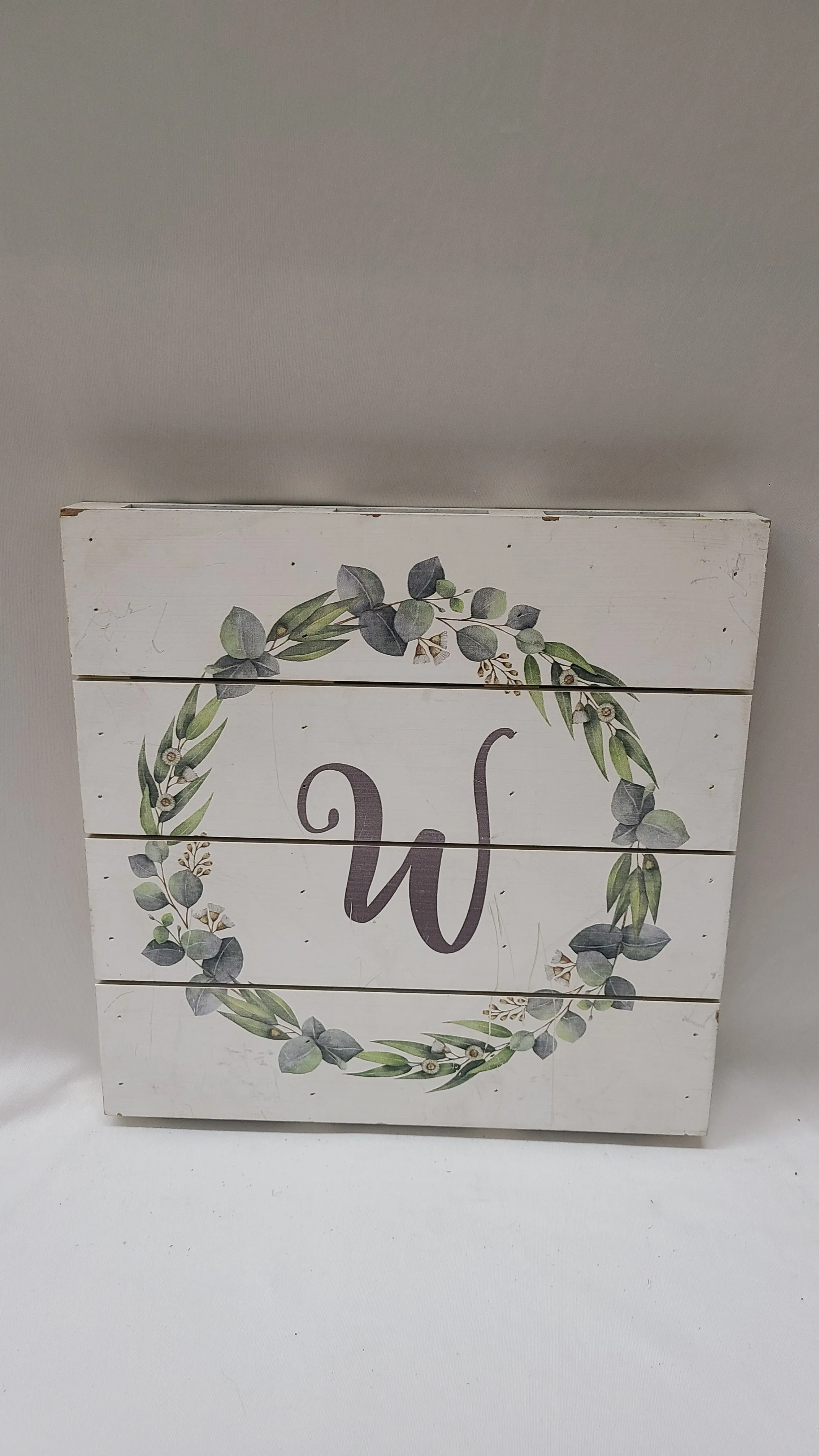 White with Greens W Sign