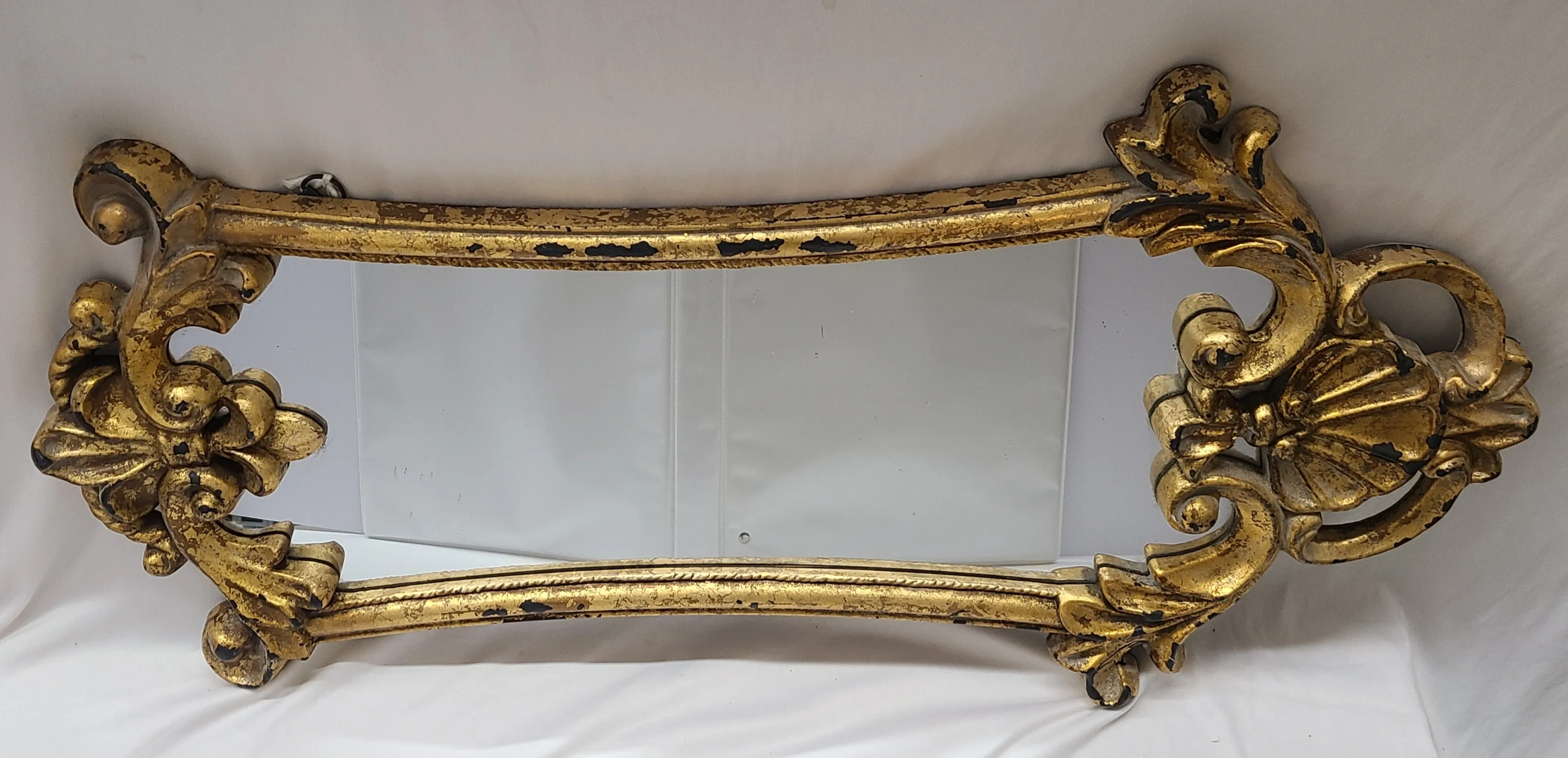 Large Gold Rectangle Ornate Mirror
