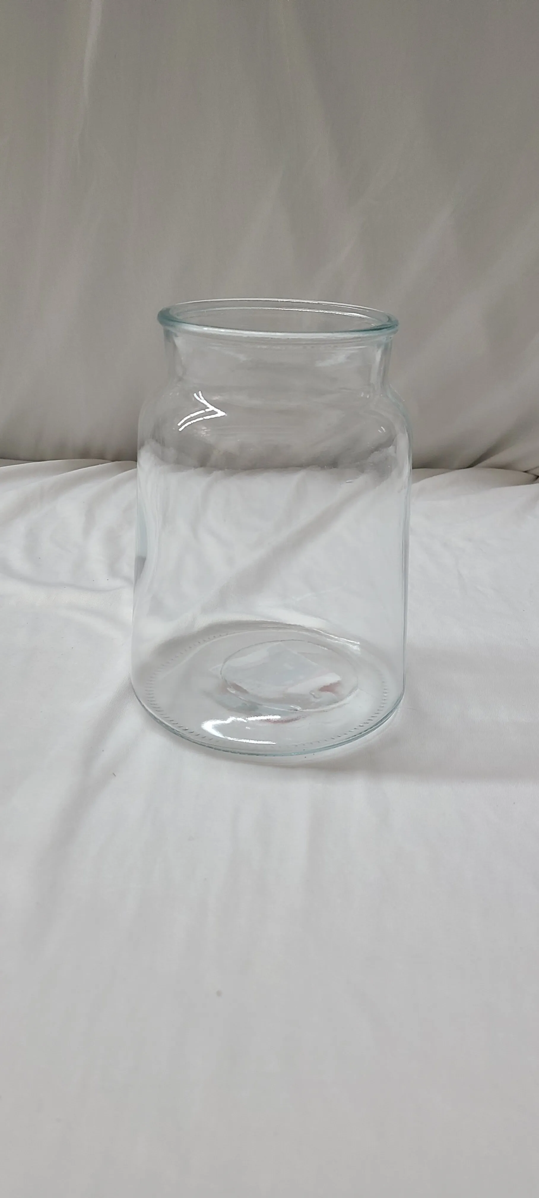 Tall Clear Jar Vase