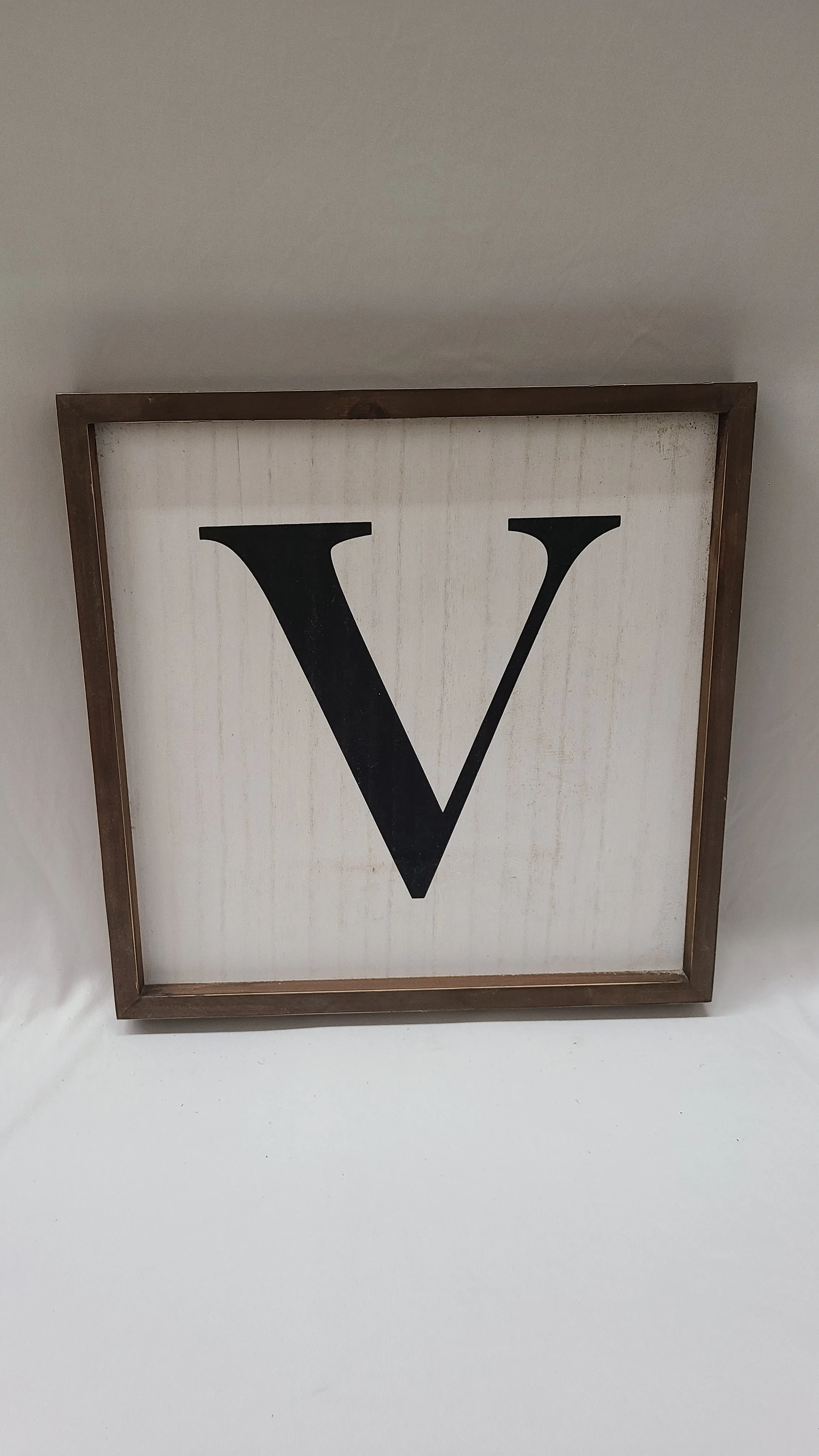 White Framed V Sign