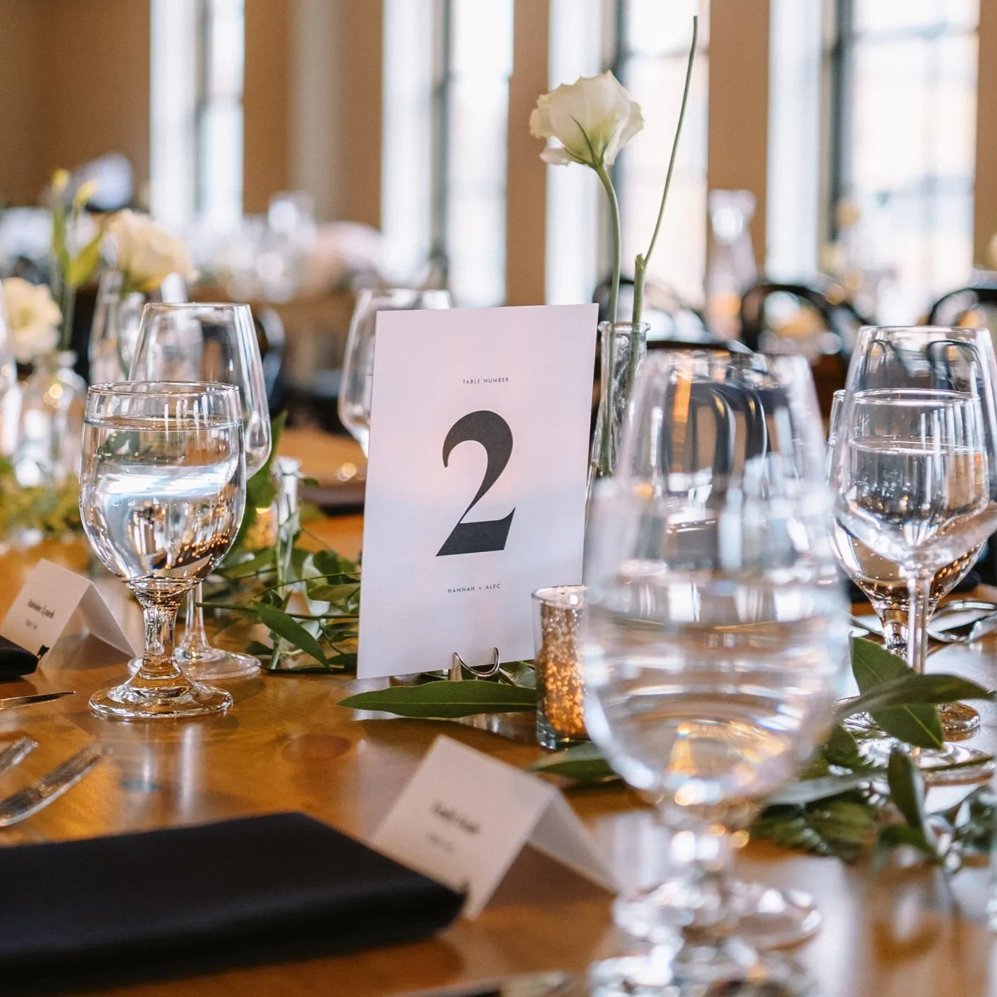 Small Silver Table Number Stand