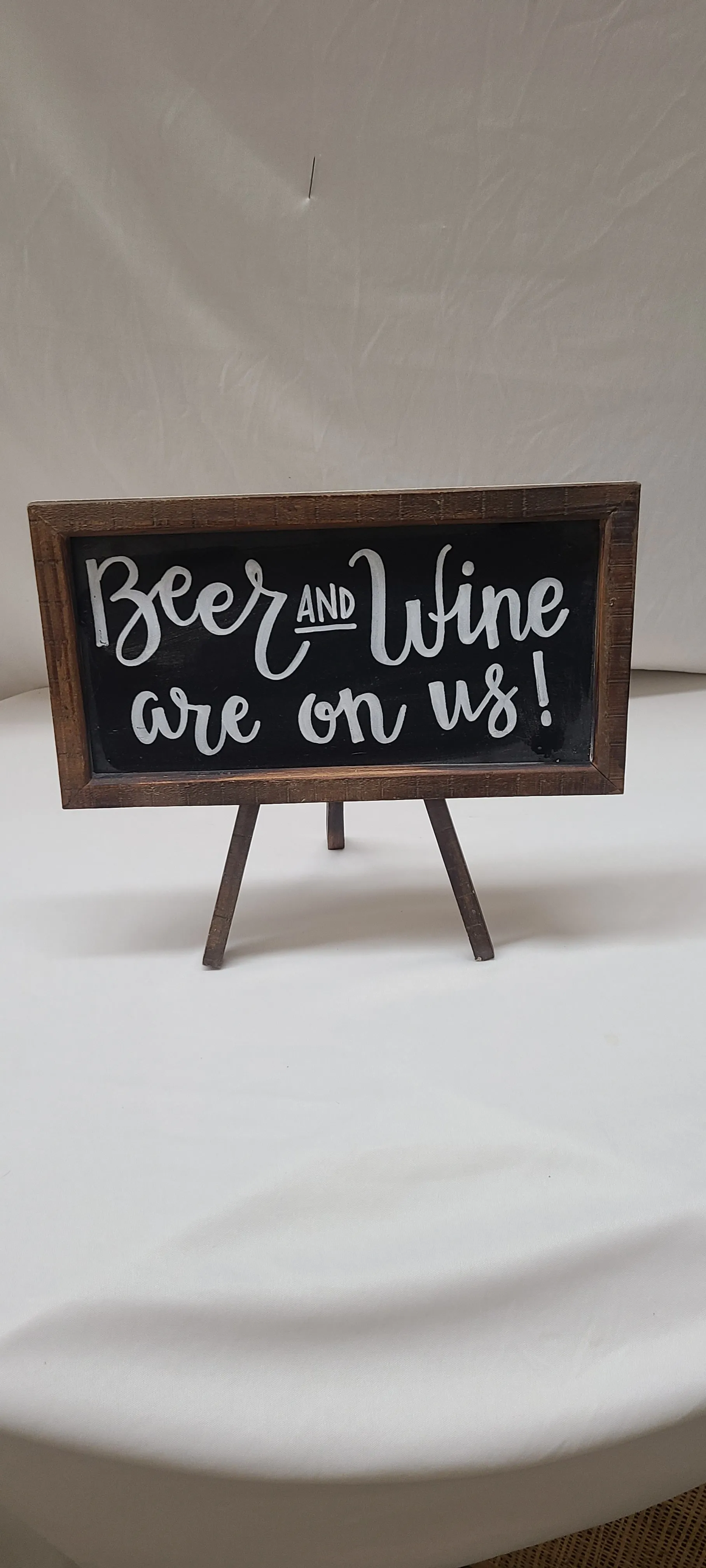 Medium Wood Frame Chalkboard Table Easel