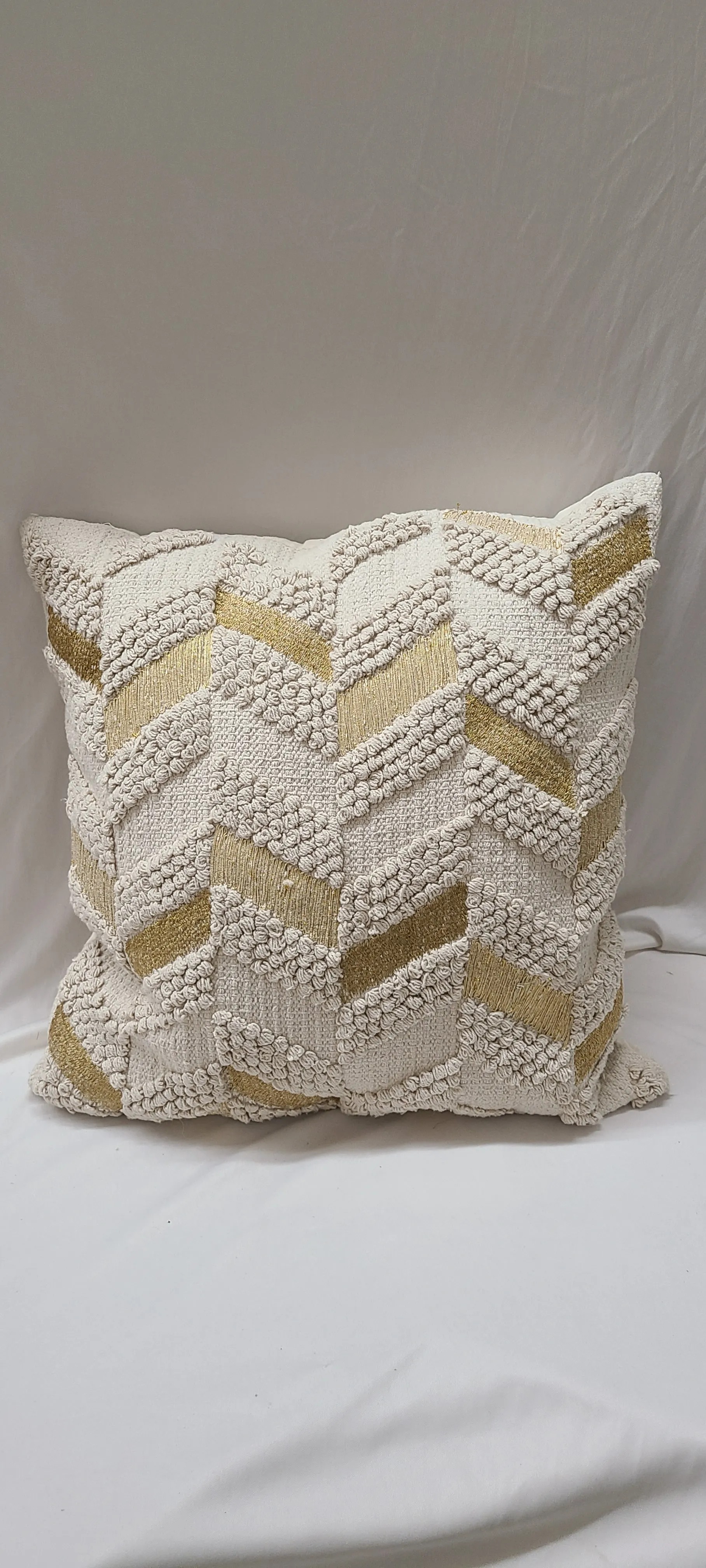 Gold & Off White Pillow