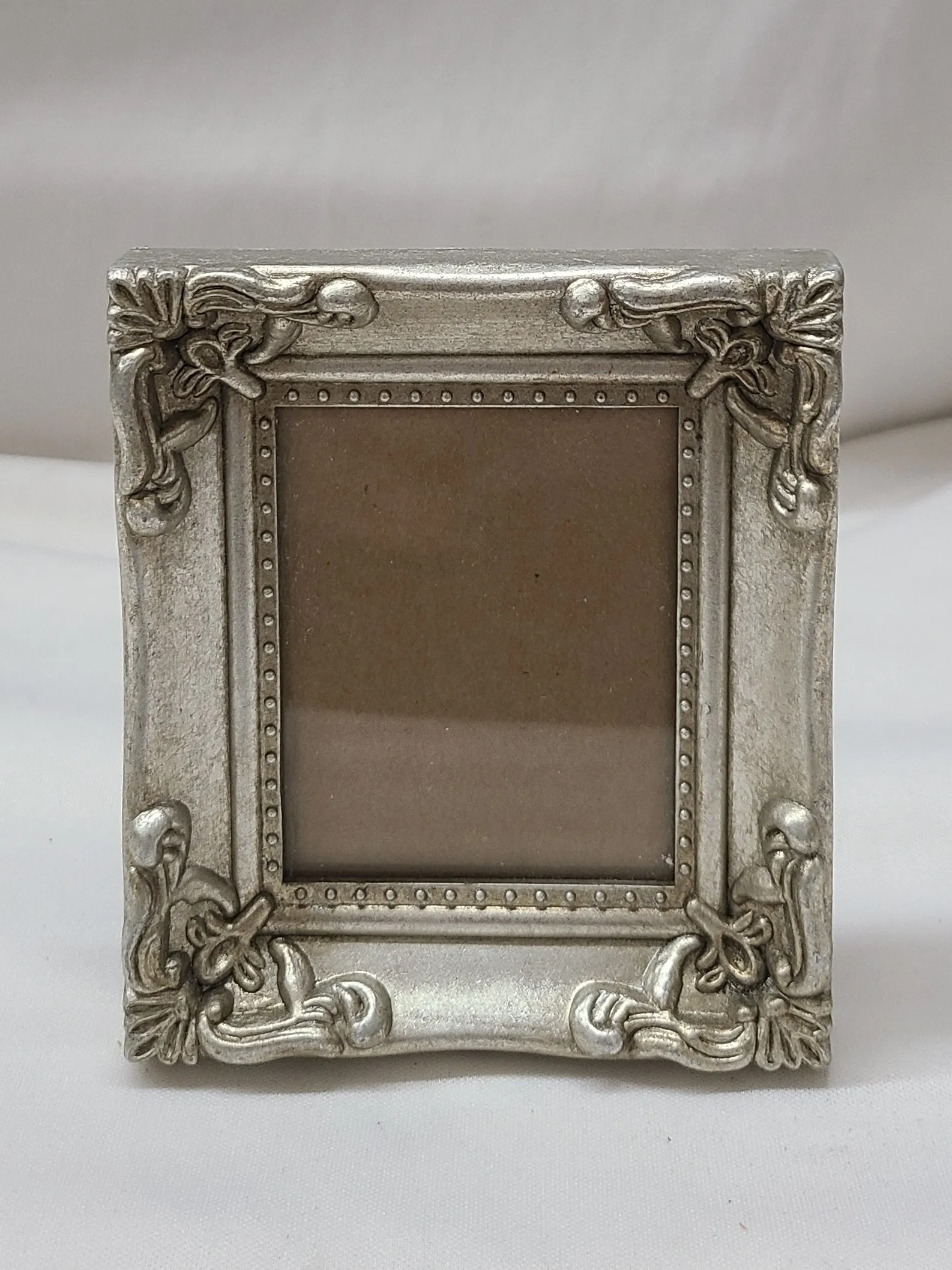Mini Silver Ornate Frame 3"x2"