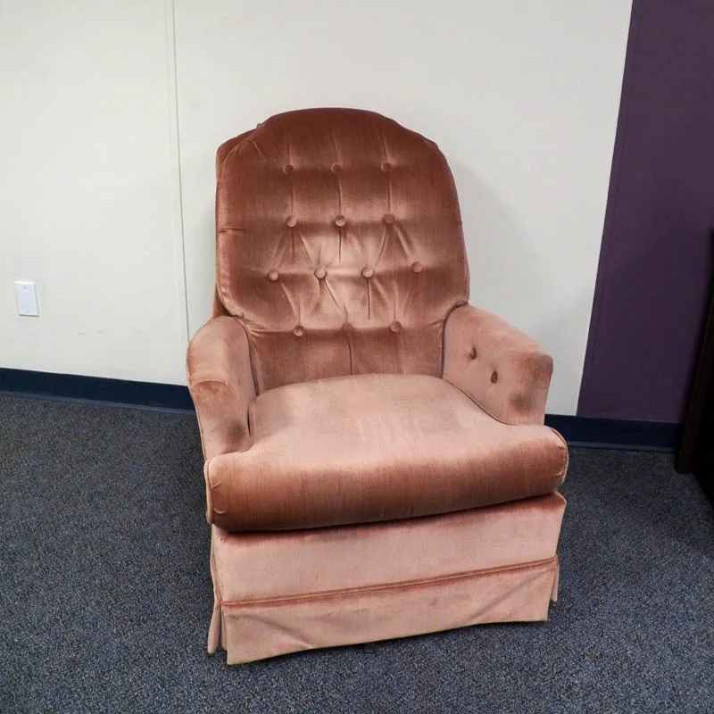Chair Upholstered Shiny Brown