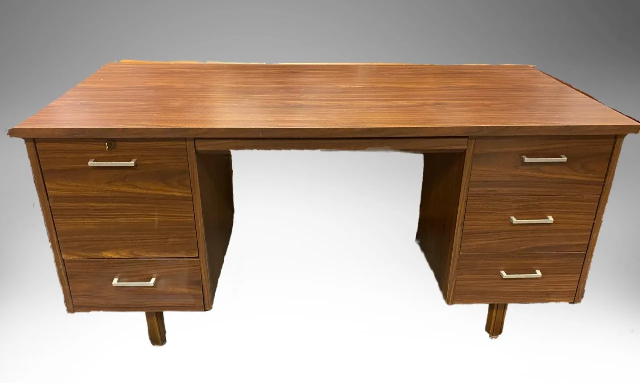 Desk Woodgrain Office