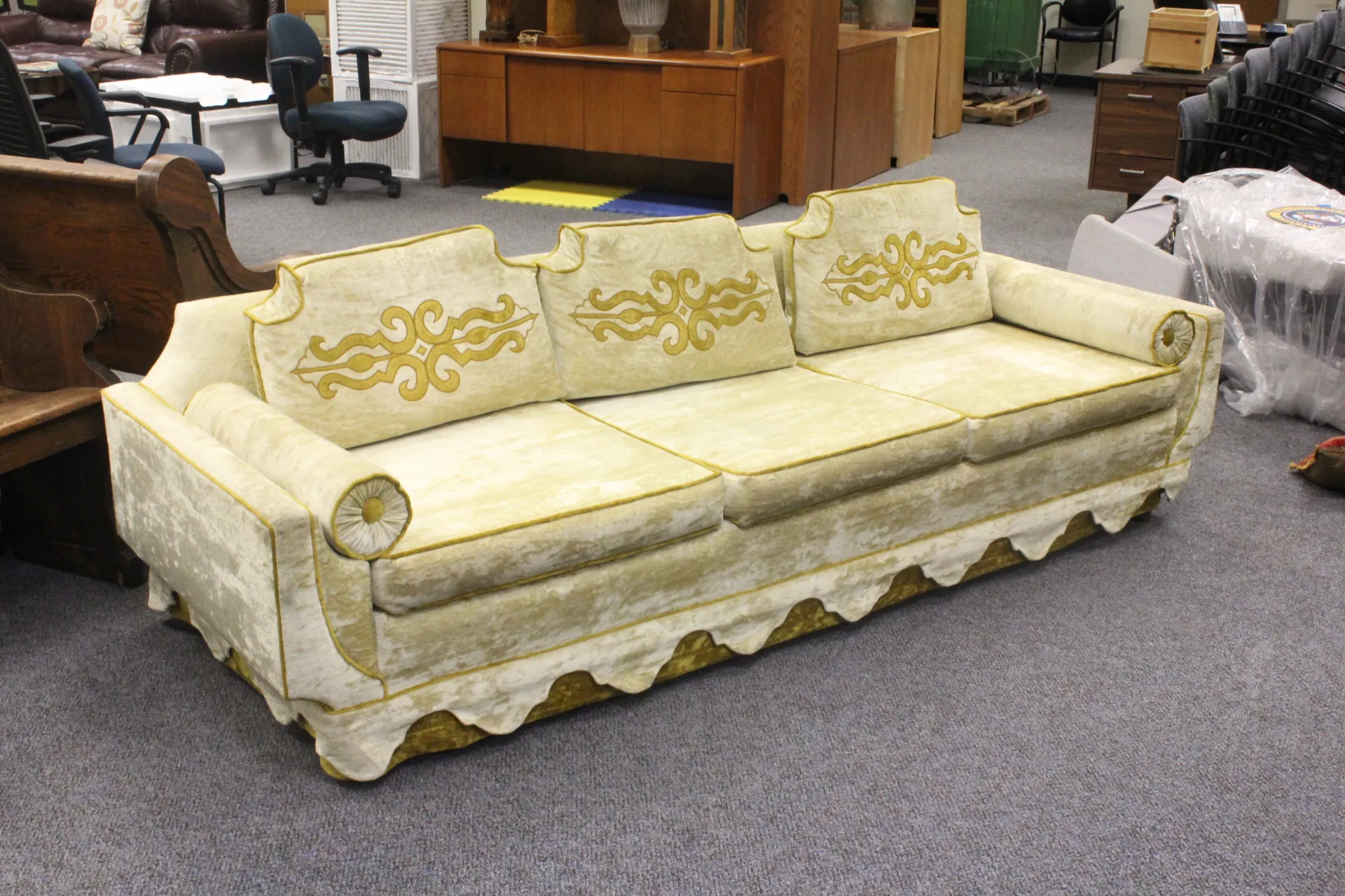 Couch Yellow Velvet