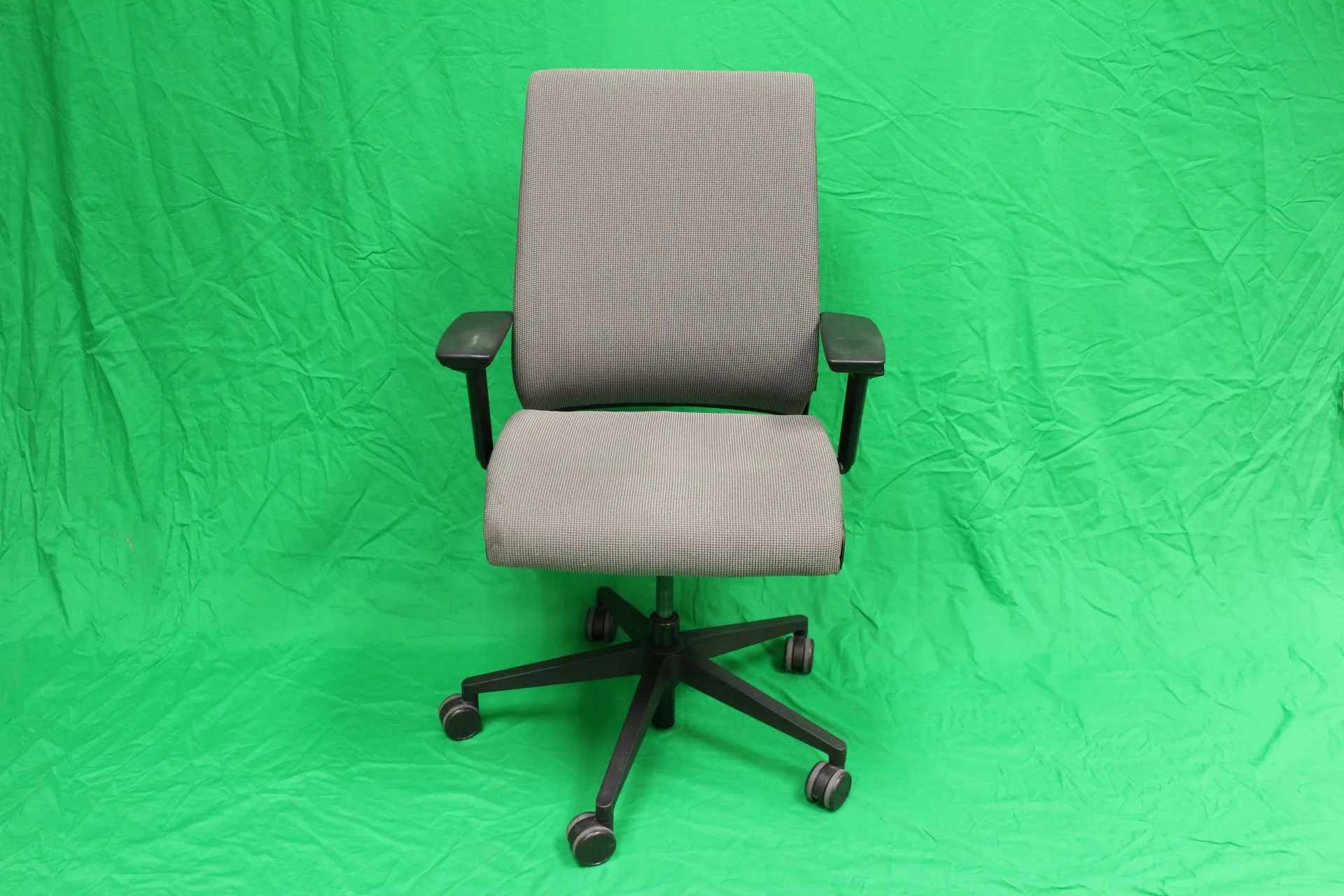 Chair Office Gray Cushion Netted Back
