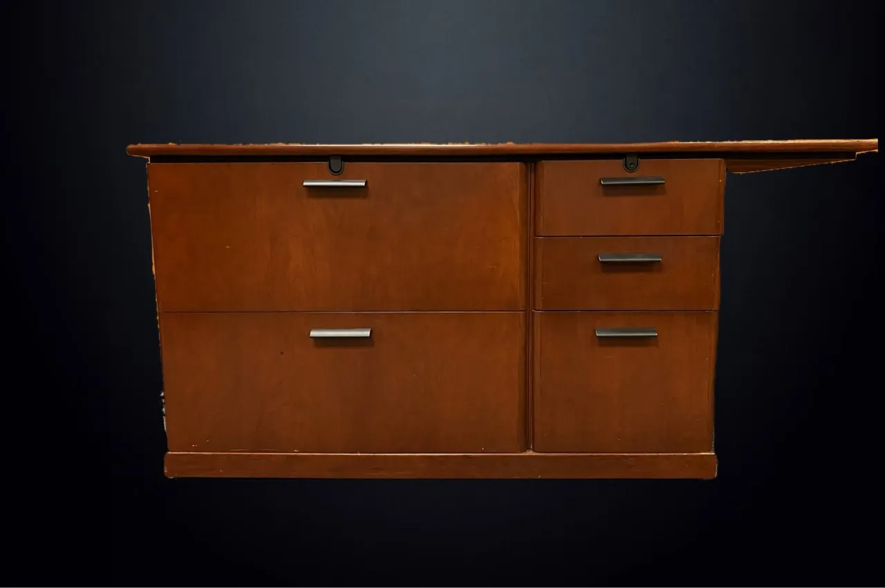 Desk Credenza Mahogany 