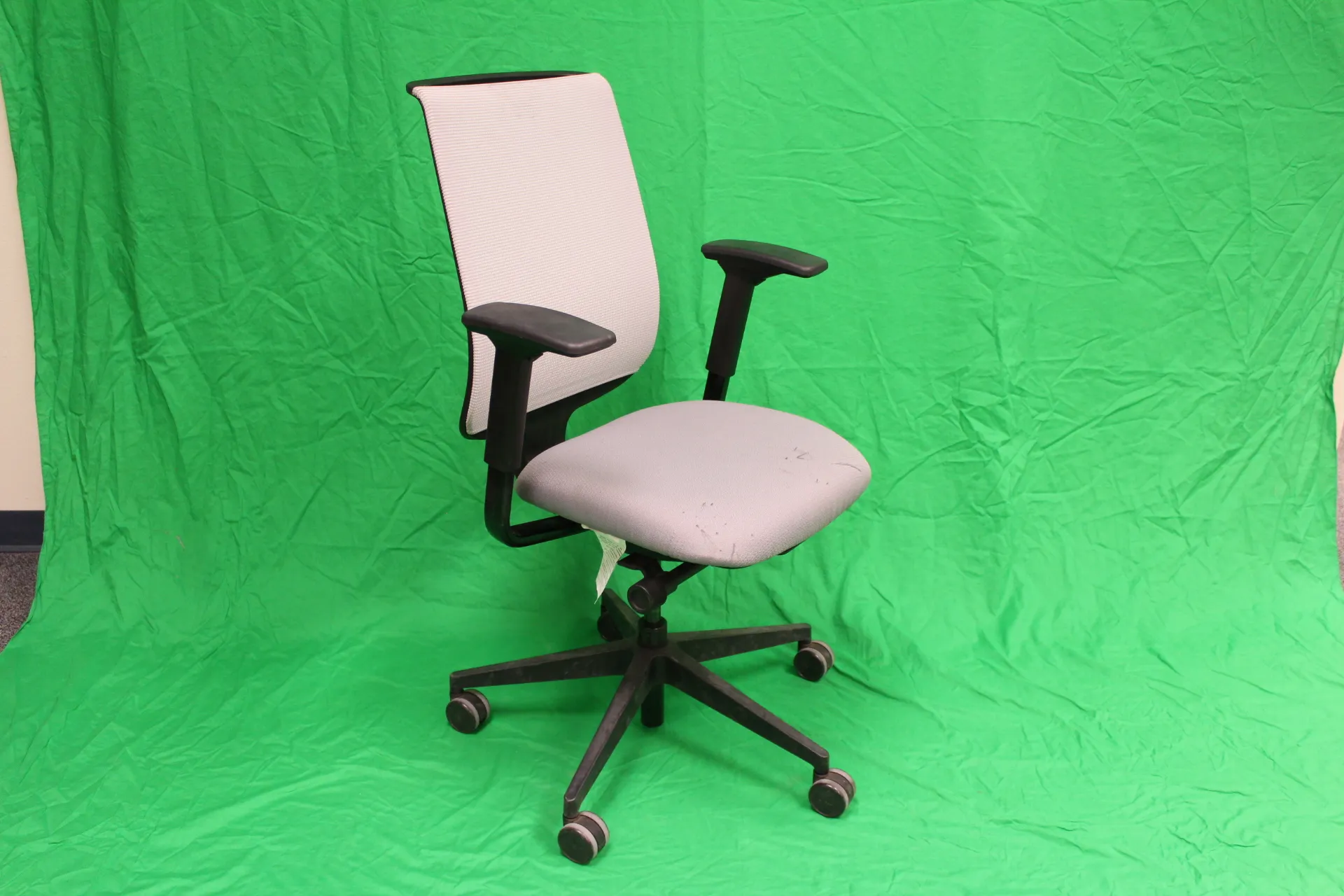 Chair Task Gray Cushion Black Frame