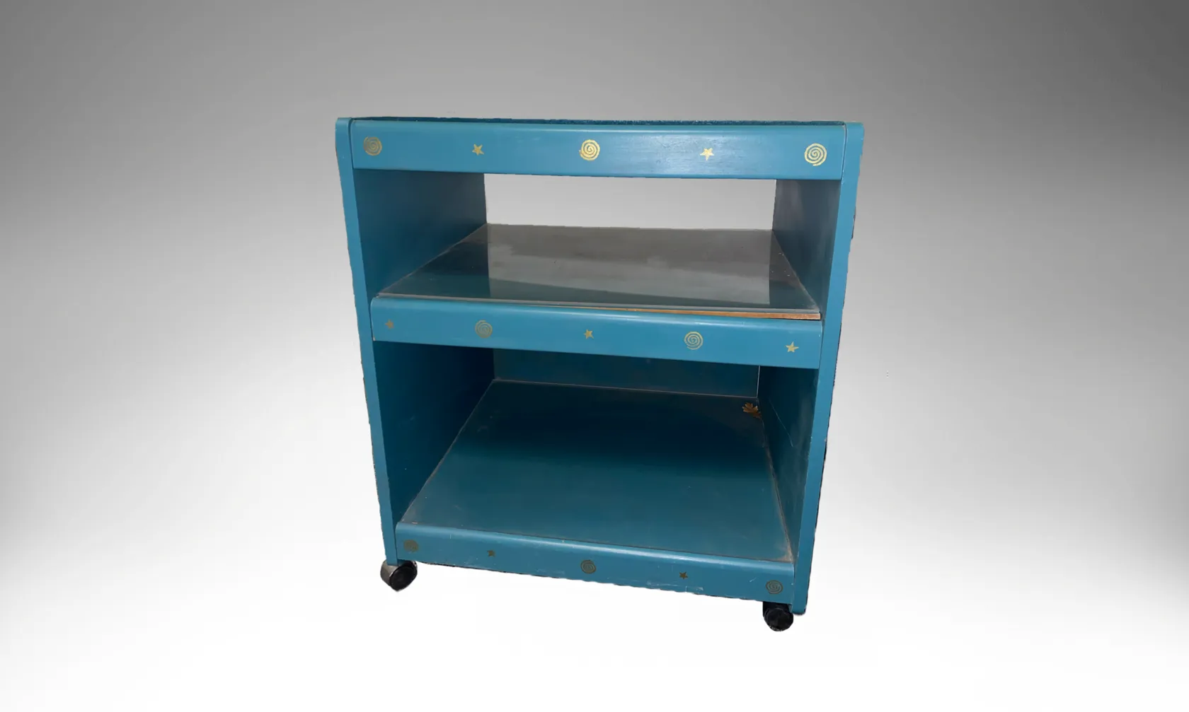 Shelving Children's Blue With Gold Accent
