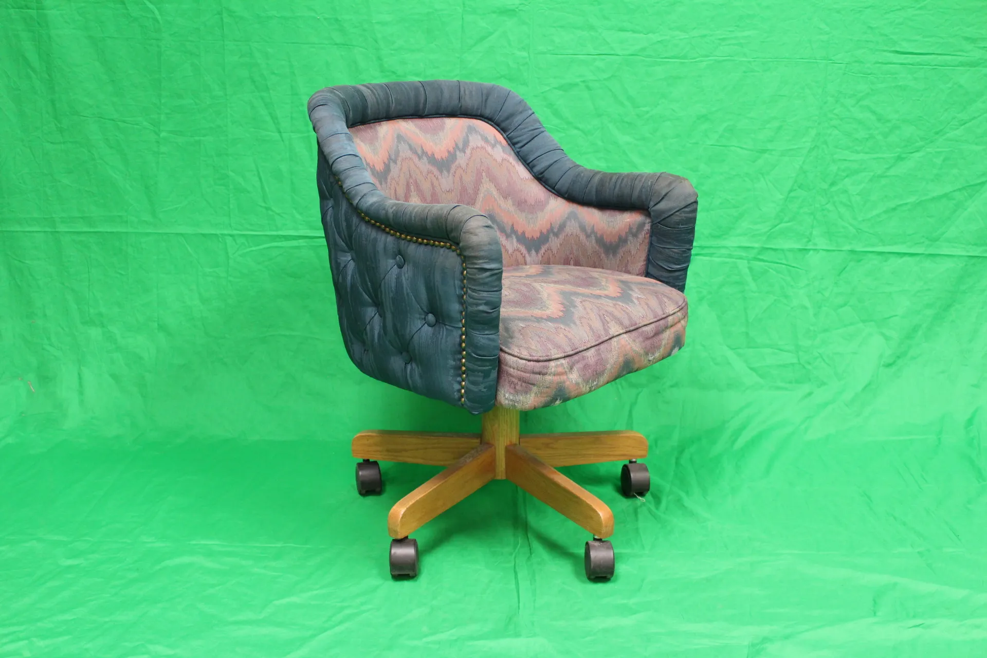 Chair Blue Vintage Pattern Cushion