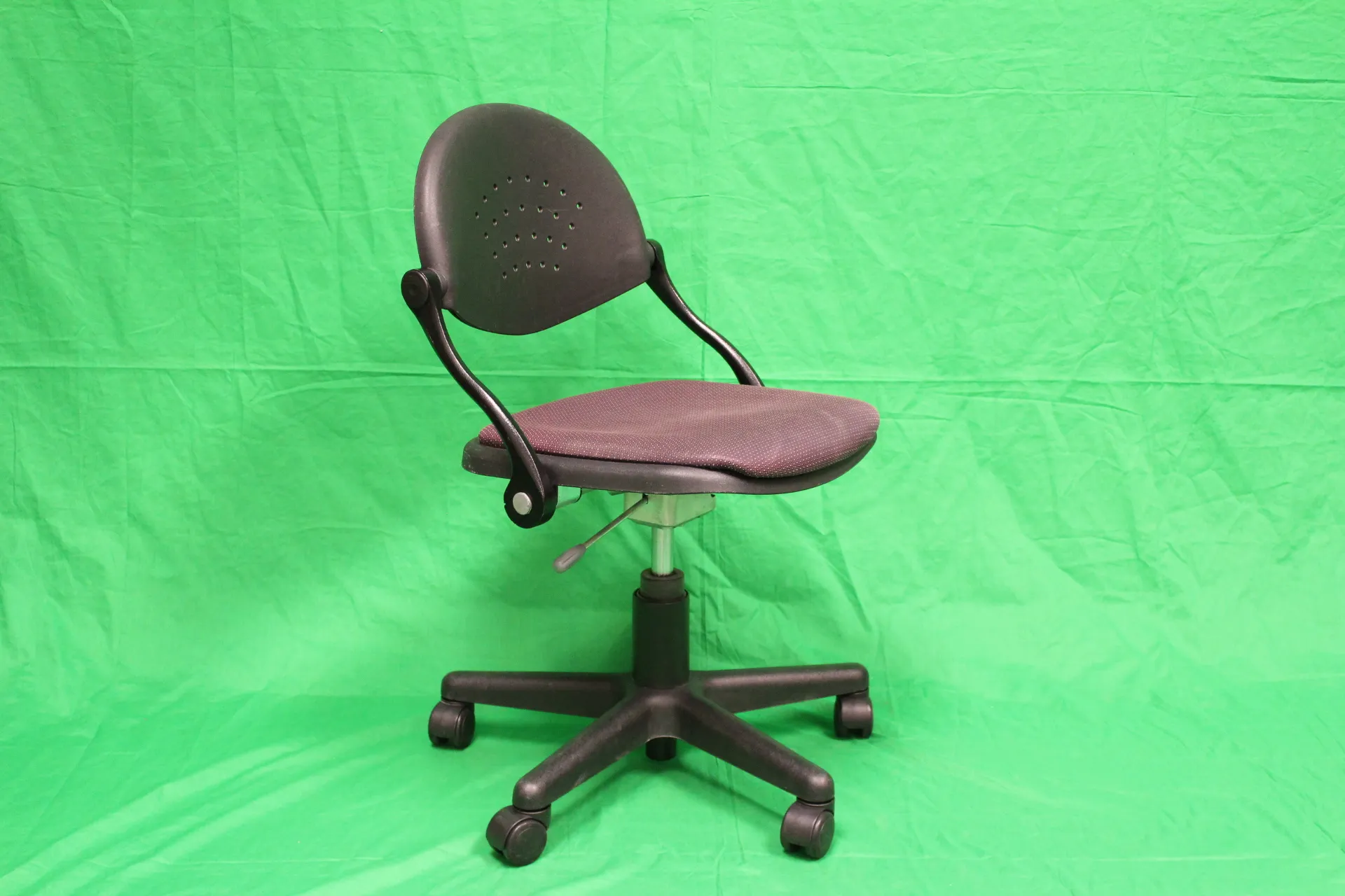 Chair Swivel Purple Cushion Rounded Back