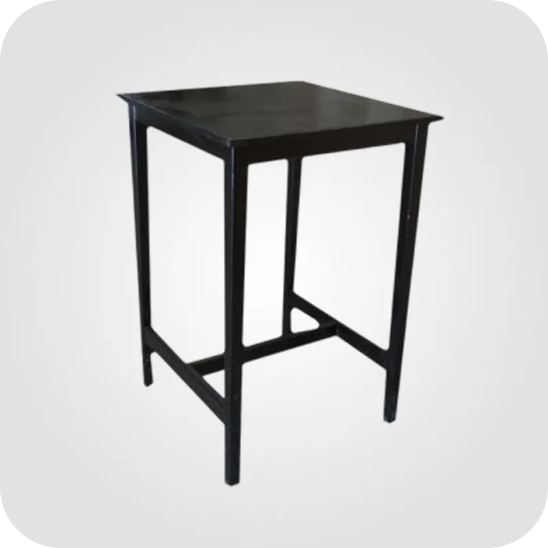 Square black high table
