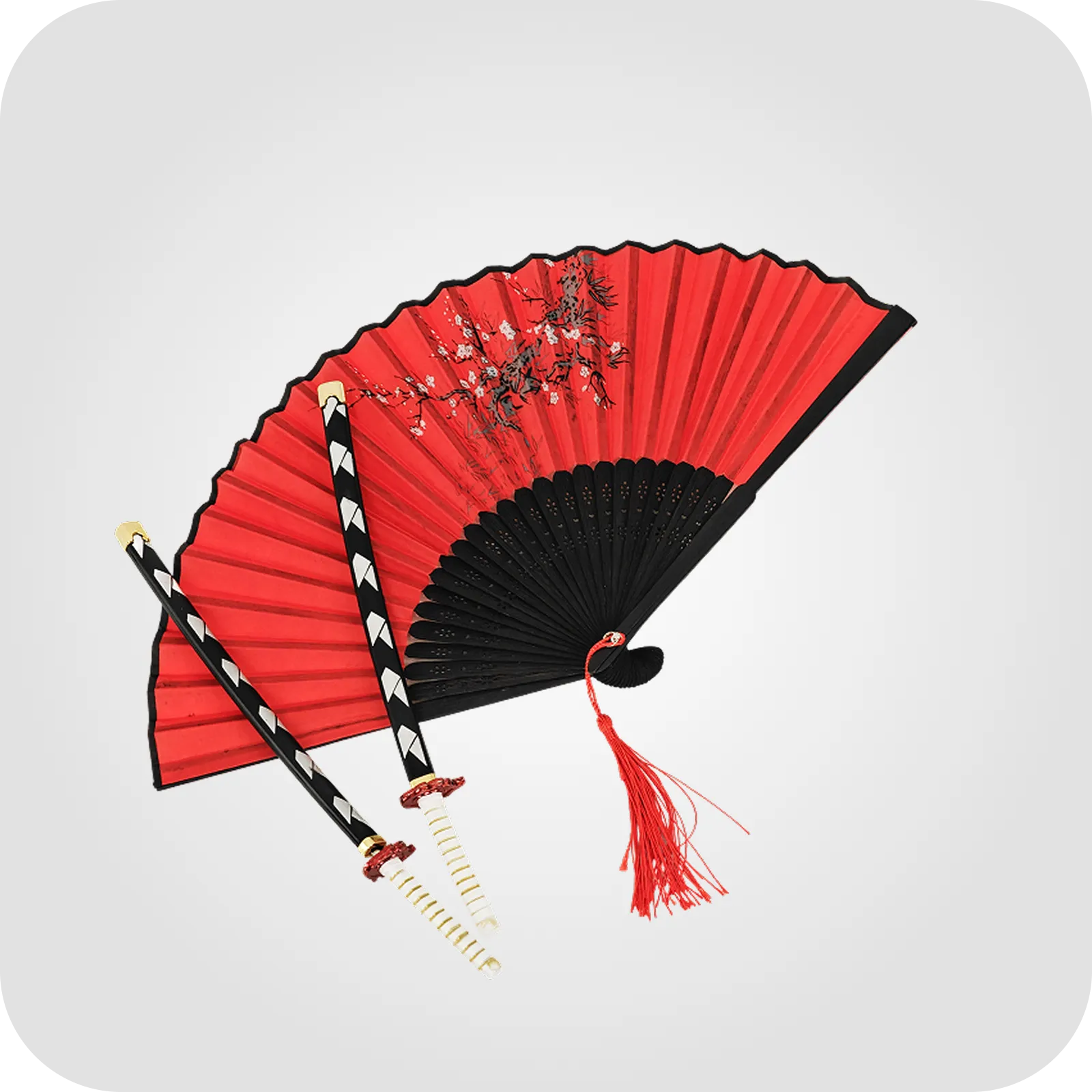Japanese Red Folding Fan