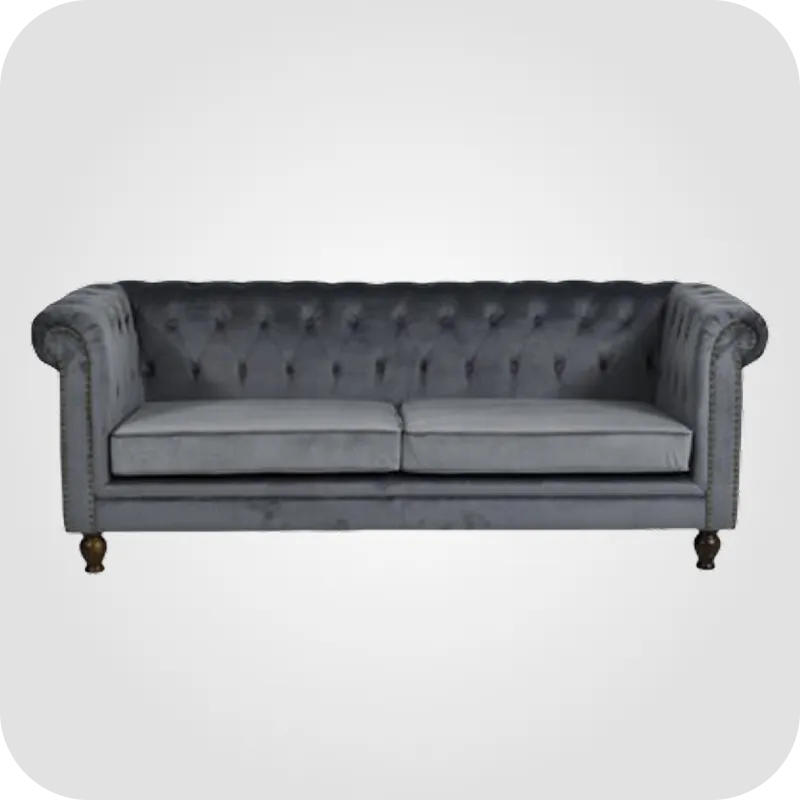Sofa velvet grey