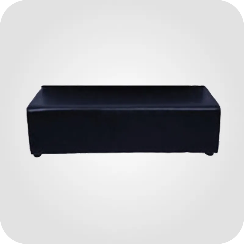 Rectangle black pouf