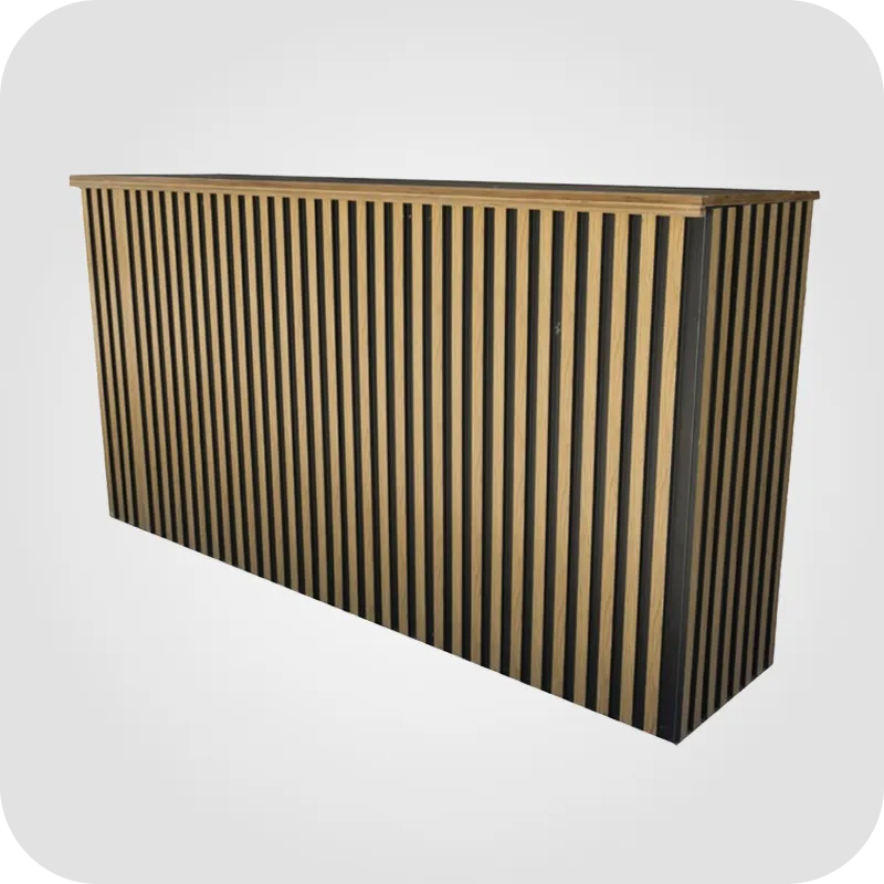 Brown and black wooden bar