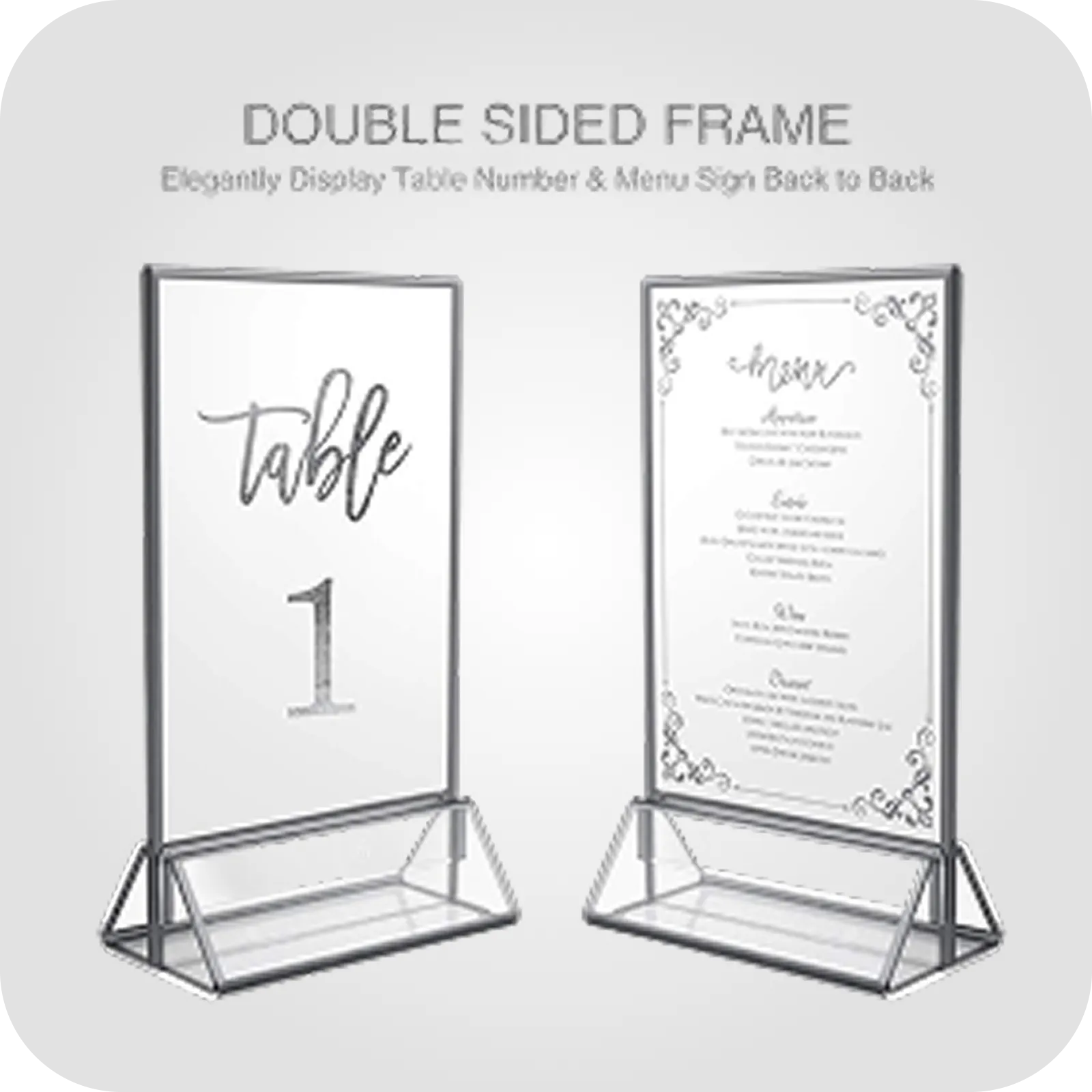 Double-Sided Menu Holders