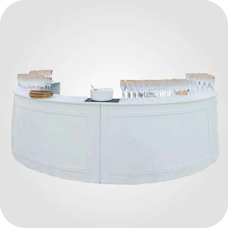 Wooden white circle bar