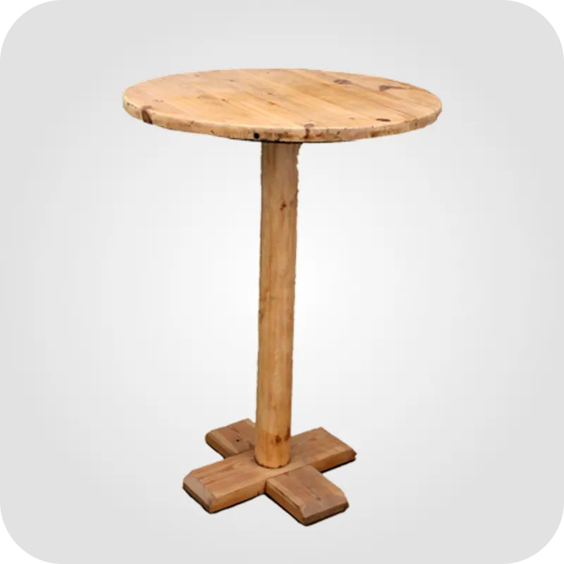Circle wooden high table