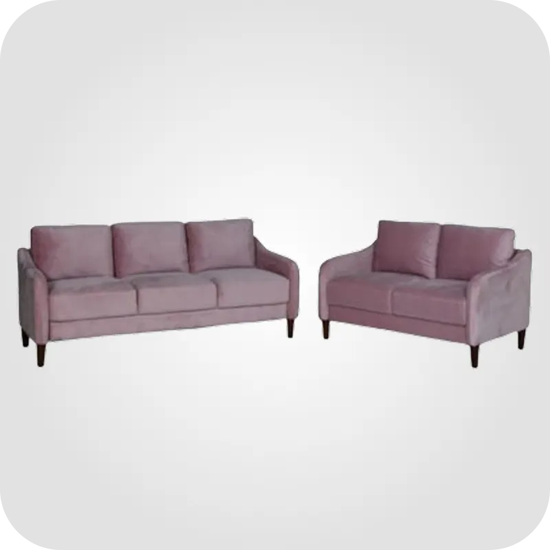 Sofa pink set of 2