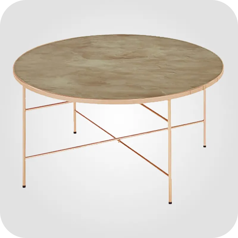 Coffee table gold marble glass