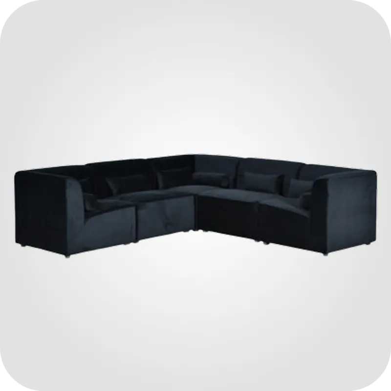 Corner sofa black