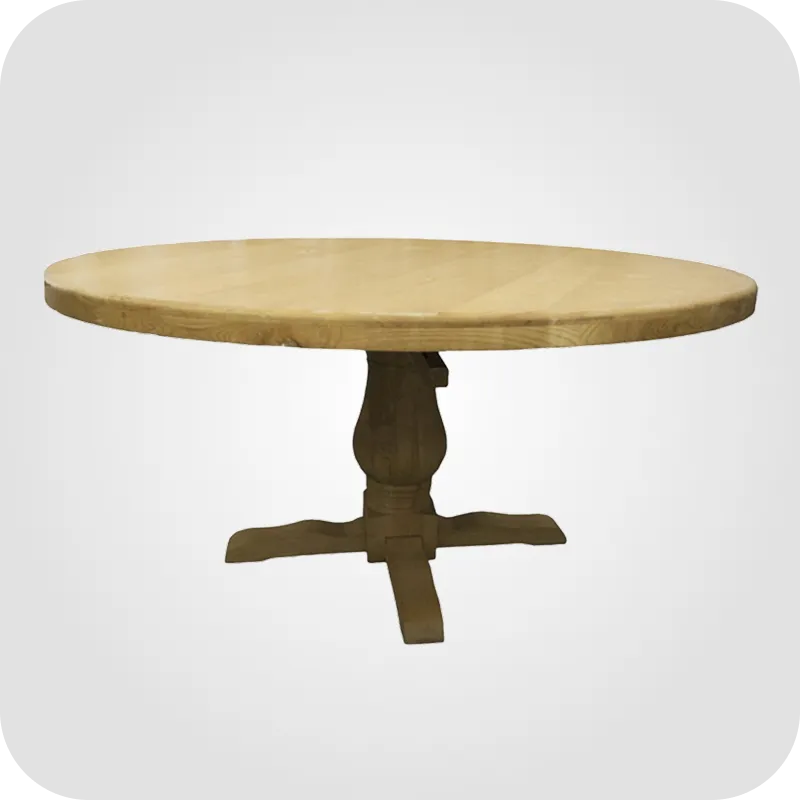 Round wooden table