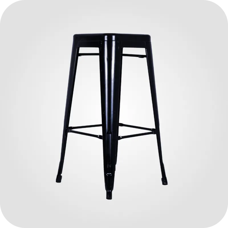 Metal black stool