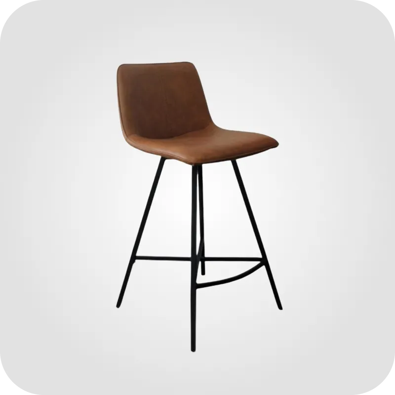 Leather brown high chair