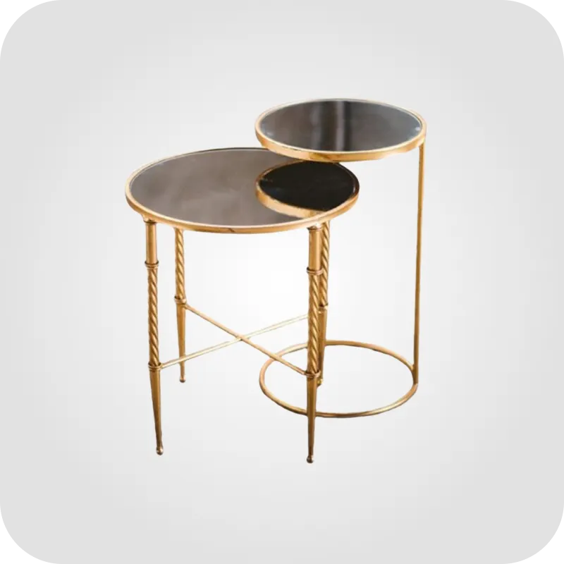 Gold coffee table set