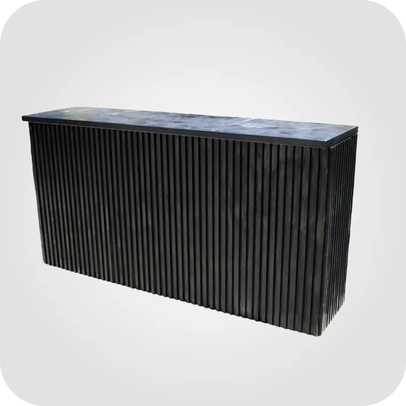 Black wood bar ribbed