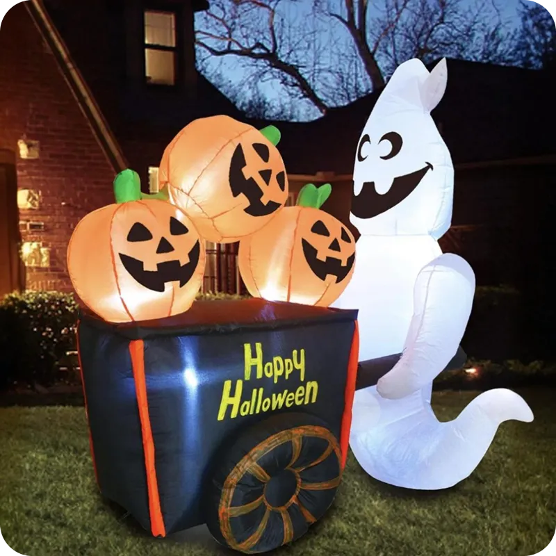 Inflatable Ghost &amp, Pumpkin Set