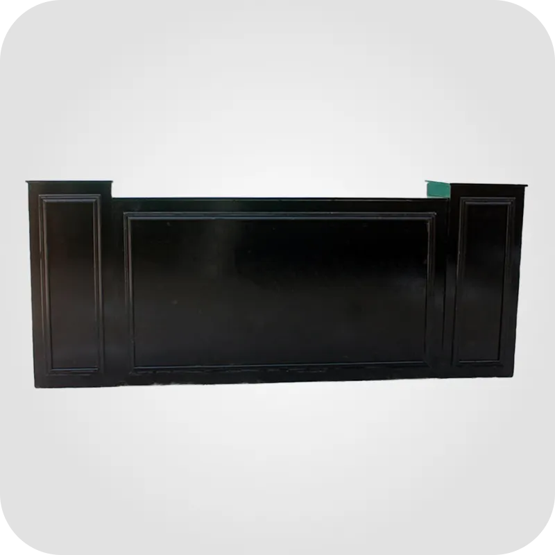 Black wooden bar