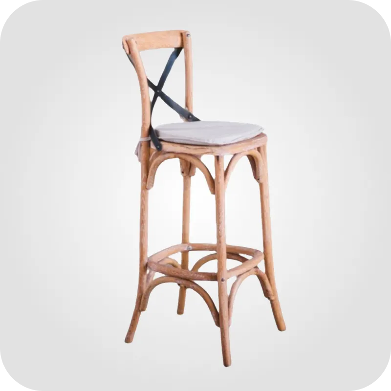 Crossback high stool