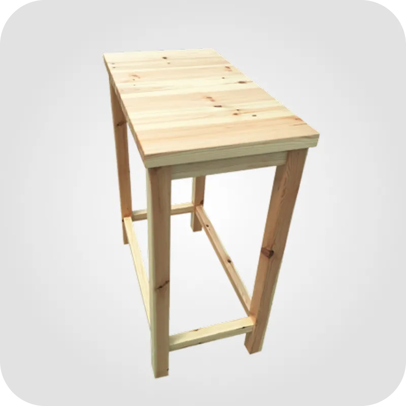 Rectangle blond wood high table