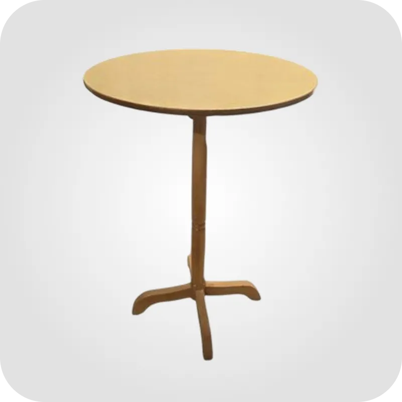Wooden round light high table