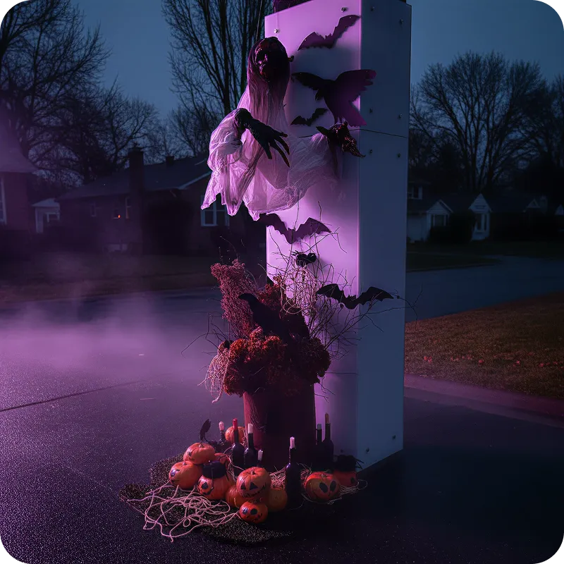 Hanging Ghost with Bats