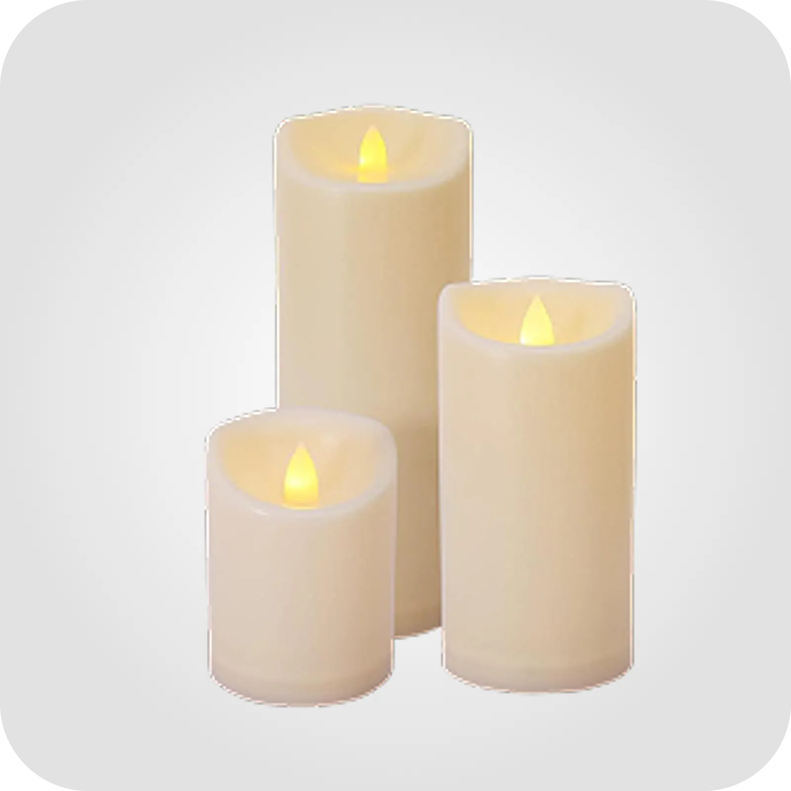 Flameless Flickering Candle Set