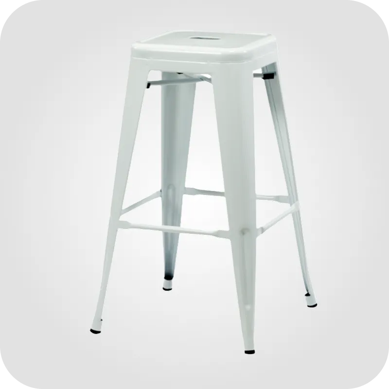 Metal white stool