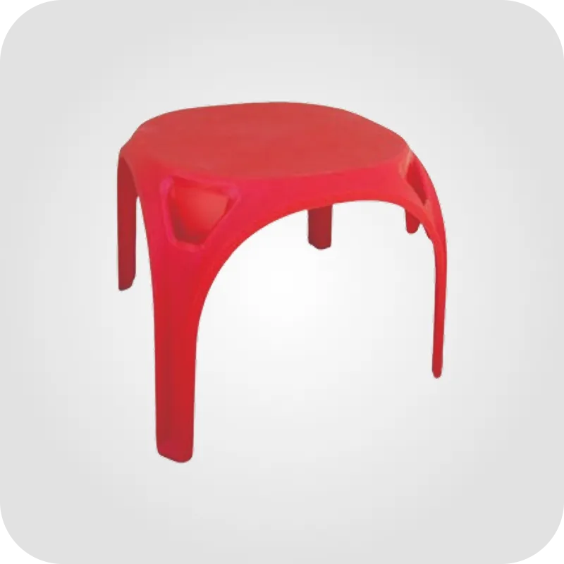 Red square kids table