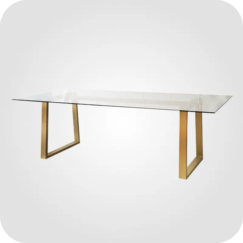 Glasstable rectangle