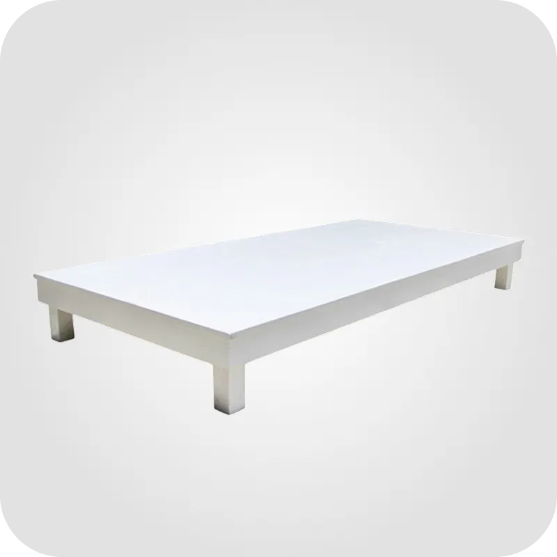 Picnic wooden white table