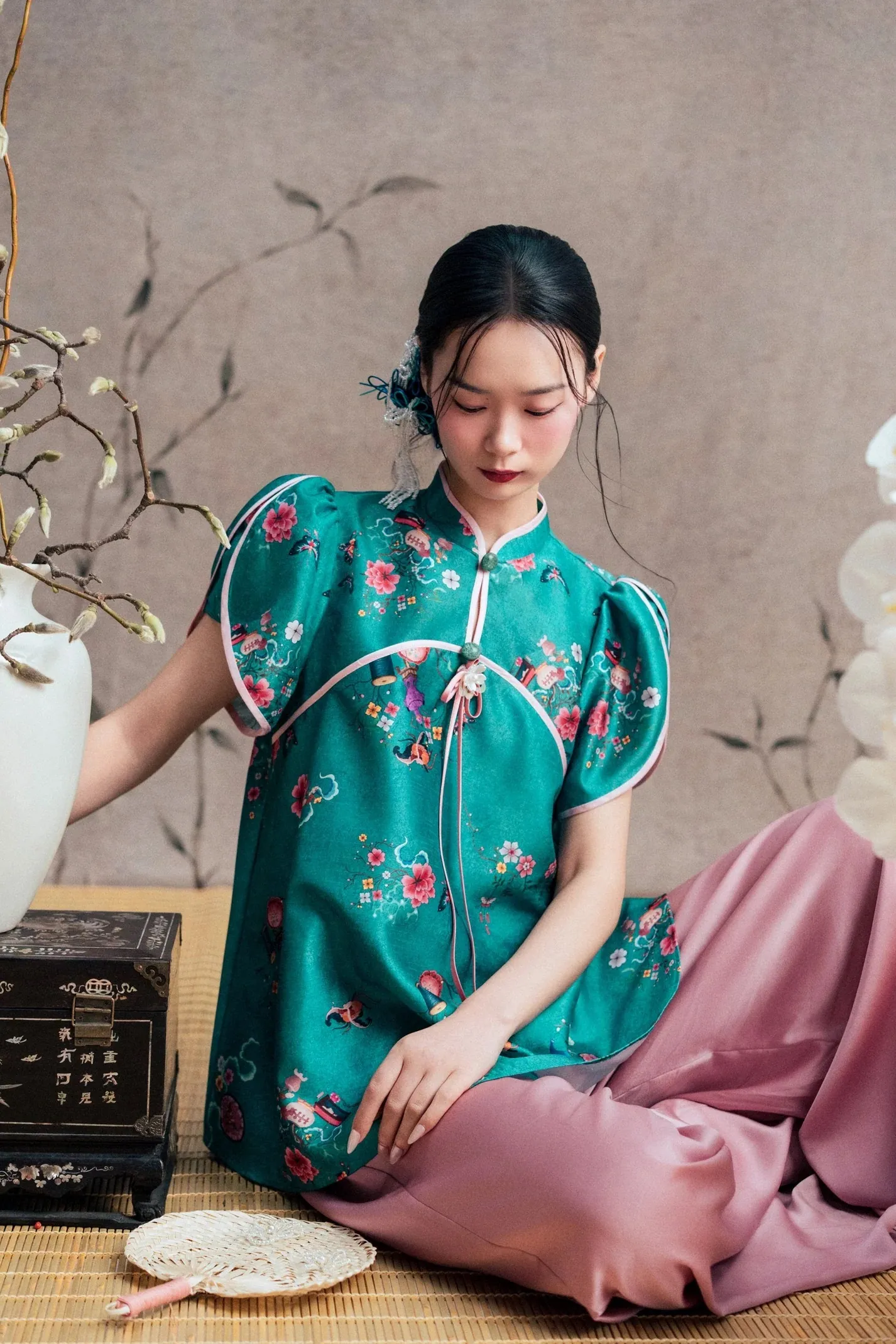 Ngọc Diện Set - Green & Pink