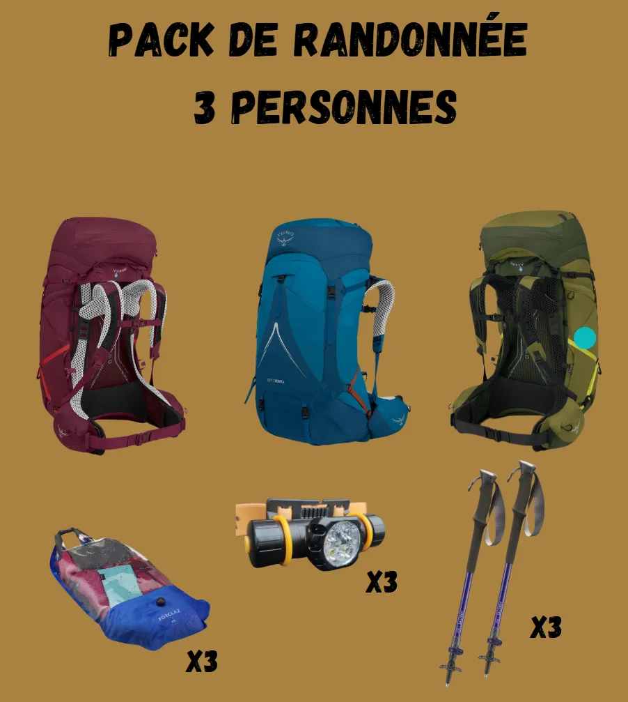Pack de Randonnée - 3 personnes