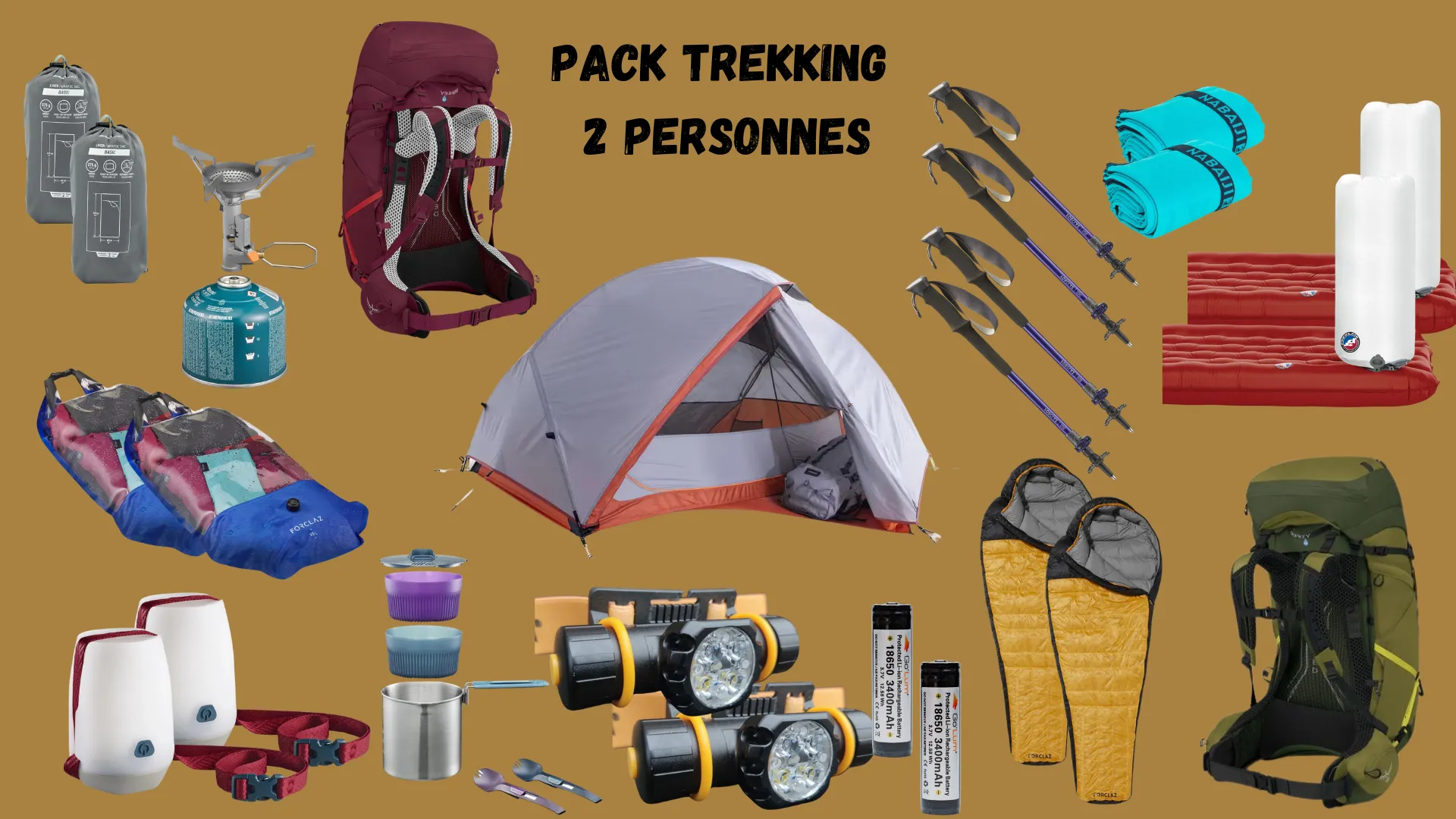 Pack de Trekking Complet - 2 personnes