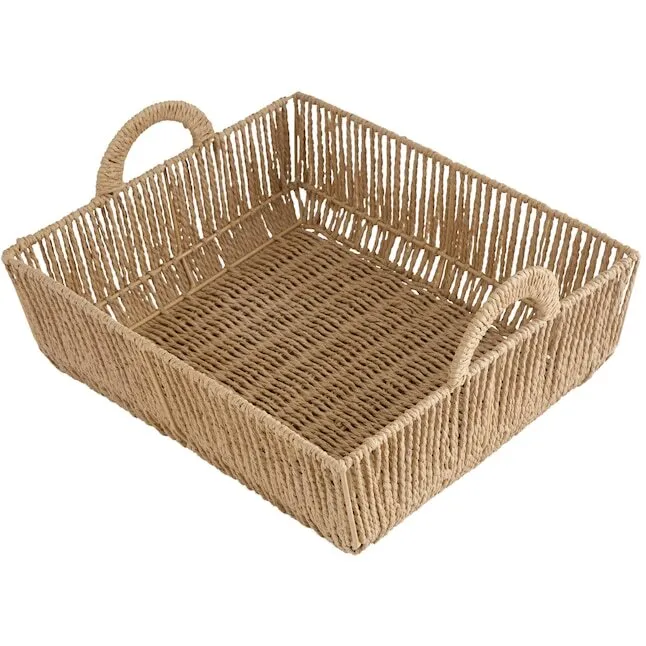 Beige paper basket