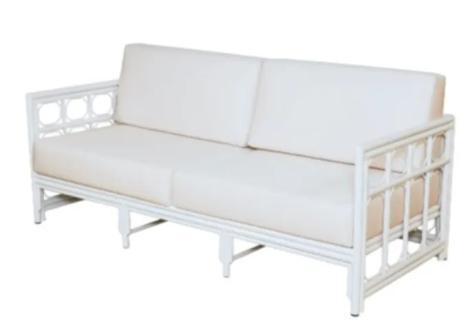 Bamboo White Sofa